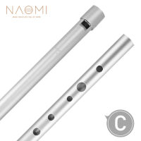 NAOMI C Key Aluminum Alloy Irish Whistle 6 Holes Flute Integrated Blowing Nozzle Clear Tone Without Air Leakage Wind Instrument