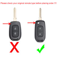 KEYECU Flip Remote Control Car Key Shell Case for Renault Twingo for Dacia Duster Sandero Symbol 2013-2017, Fob 3 Buttons HU136