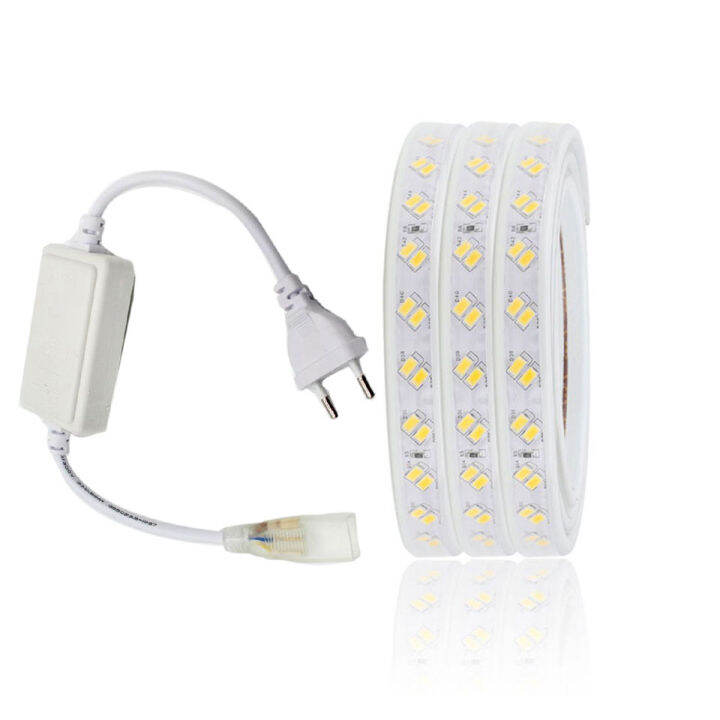 ไฟเส้น-led-3-100เมตรพร้อมปลั๊ก5730-ไฟเส้น-led-64ดวงกันน้ำยืดหยุ่นได้คุณภาพสูงสำหรับตกแต่งบ้านยาว220โวลต์8มม