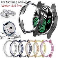 Women Diamond Cover for Samsung Galaxy Watch 5 40mm 44mm PC All-Around Bling Bumper Protective Cover for Galaxy Watch 5pro 45mm