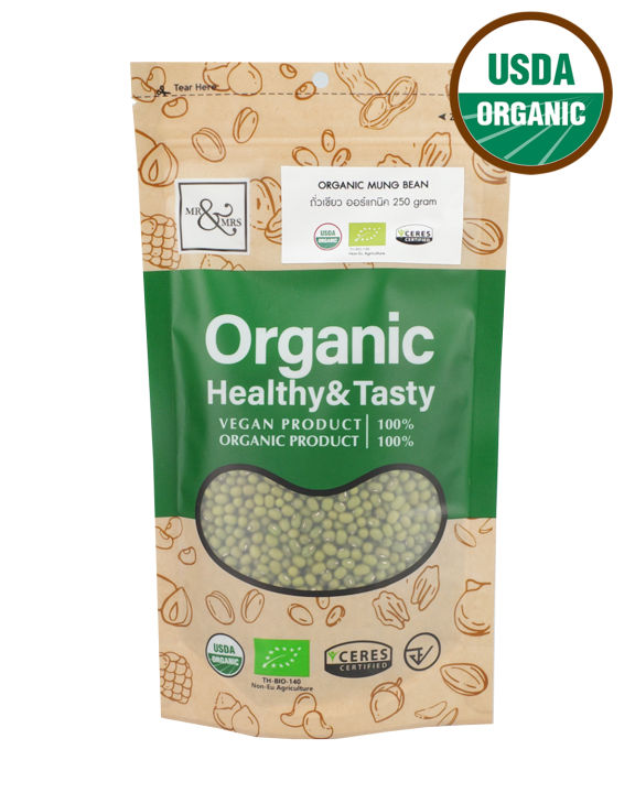 Mr. & Mrs. Organic Mung Bean ถั่วเขียว (250 gm)