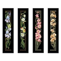 【CC】 Orchid cross stitch package flower 18ct 14ct 11ct black cloth people kit embroidery handmade needlework