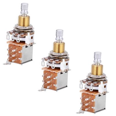 3Pcs A500K Potentiometer Push Pull Switch Guitar Control Pot Electric Guitar Tone Volume Parts