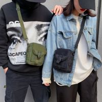 【Lanse store】Fashion Men Messenger Bag Canvas Cell phone Shoulder Small Crossbody Pack Travel Waist Casual Chest Pouch Backpak