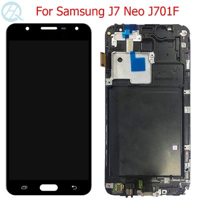 จอนีโอ J7จอ Lcd สำหรับ Samsung Galaxy J701f มีกรอบประกอบแผงหน้าจอสัมผัส Lcd Sm-j701f 5.5"
