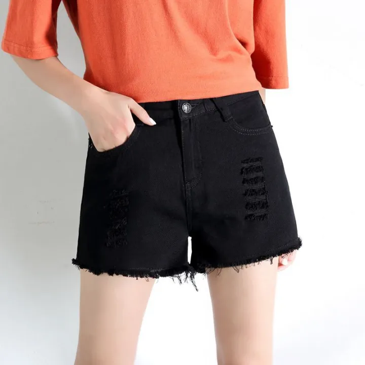 Fashion【Ready Stock】 High waist short denim maong loose legs short for ...