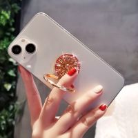 Creative rotating mobile phone case universal desktop bracket mobile phone ring holder crystal diamond finger buckle female