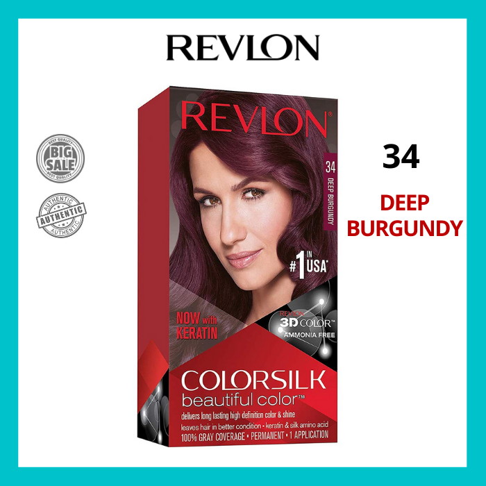 Revlon Colorsilk Beautiful Color with Keratin No. 34 DEEP BURGUNDY