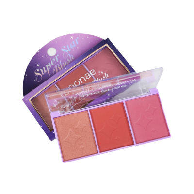 Woonae Super Star Blush 10.8g วูเน่ ซุปเปอร์ สตาร์ บลัช บลัชออน 3in1 สีสวย พิกเมนต์แน่นแบบสับ