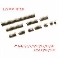 10ชิ้น1.27มมแถบตัวเชื่อมต่อหัวเข็มตัวผู้1.27 Smd Smt Pinheader Socket 2*3/4/5/6/7/8/10/12/15/20/40/50P