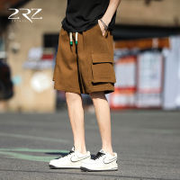 2Rz Mens Pure Cotton Workwear Shorts Mens American Fashion Brand Middle Pants Mens Large Size Loose Leisure Sports Shorts