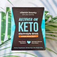 อาหารเสริมคีโต อิเล็กโทรไลต์ แบบผง รสส้มผสมฝรั่ง Recover On Keto Electrolyte Drink, Orange Guava Flavor 201 g (Vitamin Bounty®)