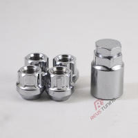 4nuts+1Key M12 1.5 1.25 Spline Type 22mm Steel Car Alloy Wheel Rim Locking Nuts Lock Lug Nut-lihanrui