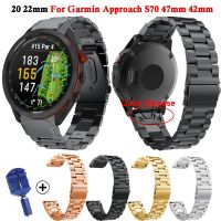 20 22Mm Stainless Steel Band For Garmin Approach S70 42Mm 47Mm Watch Strap Fenix 7 6 7S 6S Epix Pro 5 5S Plus Bracelet Watchband