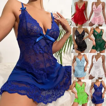 Clear Hollow Cleavage Sexy Underwear Set, Sexy Babydoll Passions Mesh  Tights Cheap Sale