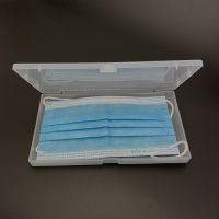 17.5*10*2.2cm Portable Face s Container storage box Dustproof Transparent Box