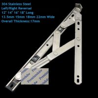 2Pcs 12" 14" 16" 18" 304 Stainless Steel Heavy Duty Casement Window Friction Hinge Top Side Hinged Brace Sliding Bracket