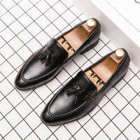 2023ผู้ชายพู่ Loafers Pu หนังอย่างเป็นทางการรองเท้า Slip On Dress รองเท้า Man Elegant Casual รองเท้าจัดส่งฟรี Mocassin Homme