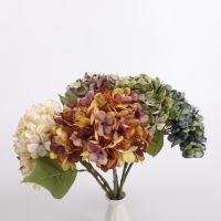 【CC】 1 Piece Artificial Hydrangea Fake Flowers Decoration Accessories Wedding Gifts Shooting Props Indoor Diy Bridal Bouquet