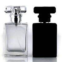 Jxcaih 1Pcs New Flat Square Portable Glass Perfume Bottle Spray Empty And Nebulizer Can Fill 30 Ml