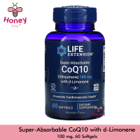 Life Extension, Super-Absorbable CoQ10 (Ubiquinone) with d-Limonene, 100 mg, 60 Softgels