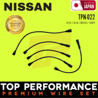 สายหัวเทียน NISSAN B310 / 120Y เครื่อง A12 / A14 - TOP PERFORMANCE MADE IN JAPAN - TPN-022 - สายคอยล์ นิสสัน ดัทสัน