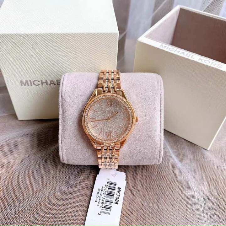 HCM][ Mua 1 Tặng 1 ] Đồng hồ nữ đồng hồ nữ cao cấp Michael Kors Mindy Rose  Gold-Tone MK7085 Watch-Size 36mm-Dây thép không gỉ-Full box-Chip store-[Thu  cũ đổi mới ] |