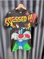 เสื้อยืดการ์ตูน ลูนีย์ทูนส์การ์ตูนส์ (Looney Tunes Cartoons) สีดำ M/L/XL