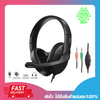 หูฟังเกมมิ่ง ดีไซน์สวย EGA H107 LITE GAMING HEADSET JACK 3.5 MM*2 สีดำ ประกัน 1 ปี