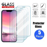 ♦❃ 5PCS Tempered Glass For iPhone 14 Plus 13 12 11 Pro Max mini Screen Protector iPhone X XR XS Max 6s 7 8 Plus Protective Film