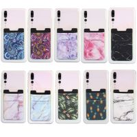 Double Layer Adhesive Sticker Phone Pocket Cell Phone Stick On Card Wallet Stretchy Credit Cards ID Card Holder Pouch Sleeve Card Holders