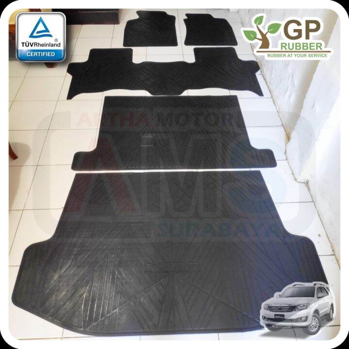 Karpet Karet Lantai Mobil Toyota Fortuner Lama Hitam Fullset Lazada