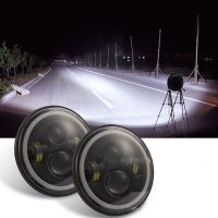 1pair7inch ไฟหน้า Led 140W สำหรับเน้นไฟหน้ารถมอเตอร์ไซด์ Cj Jk Lj 97 18สำหรับรถจี๊ป