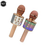 【jw】ﺴ  WS858 Karaoke Microphone Bluetooth with Recording Function phone