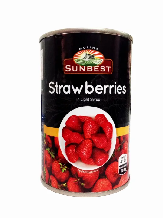 Sunbest STRAWBERRIES in Light Syrup 410g {Imported} Lazada PH