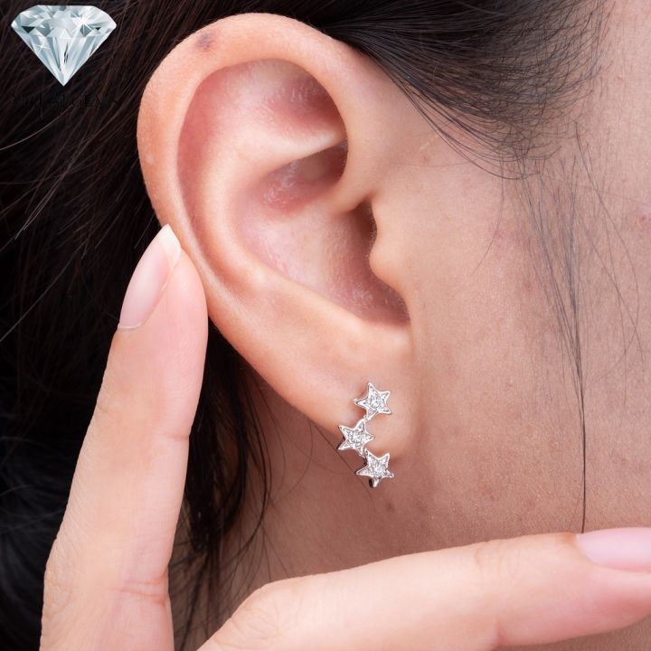 malai-gems-ต่างหูเพชร-เงินแท้-silver-925-เพชรสวิส-cz-เคลือบทองคำขาว-รุ่น-11006767-แถมกล่อง-ต่างหูcz-ต่างหูเงินแท้