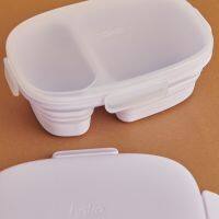 *set* hako kubkao collapsible bowl with clear lid เซตกล่องข้าวพับได้พร้อมฝาใส