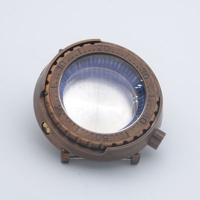 Mod 38Mm Bronze Aluminum Bezel Insert Watch Case Seiko Tuna Monster Canned Watch Fit NH35 NH36 7S26 Watch Movement Watch Case