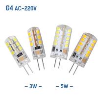 Dingdian LED AC220V G4 หลอดไฟแหล่งกำเนิดแสง 3 วัตต์ 5 วัตต์นำแสงข้าวโพดsmd2835 หลอดไฟsuper brightแทนที่หลอดฮาโลเจนLEDแหล่งกำเนิดแสง