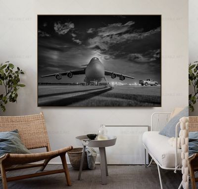 ภาพเครื่องบินสีดำและสีขาว,โปสเตอร์เครื่องบิน,ผืนผ้าใบอุตสาหกรรม,ผนังแนวนอน,712-6b ศิลปะการตกแต่งห้องนั่งเล่น (1ชิ้น)