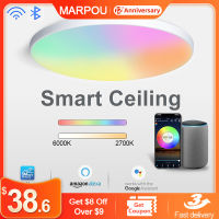 MARPOU Smart Ceiling Light 30W RGB LED Ceiling lamp Wifi APP Voice Control With Alexa Lights For Living room decoration Bedroom