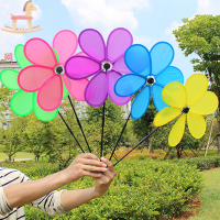 PCWFKEF ของแข็งสีสายรุ้ง dazy Flower SPINNER WIND Garden YARD ตกแต่งกลางแจ้ง