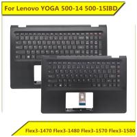 Newprodectscoming For Lenovo YOGA 500 14 500 15IBD Flex3 1470 Flex3 1480 Flex3 1570 Flex3 1580 Keyboard with C Shell New for Lenovo Notebook