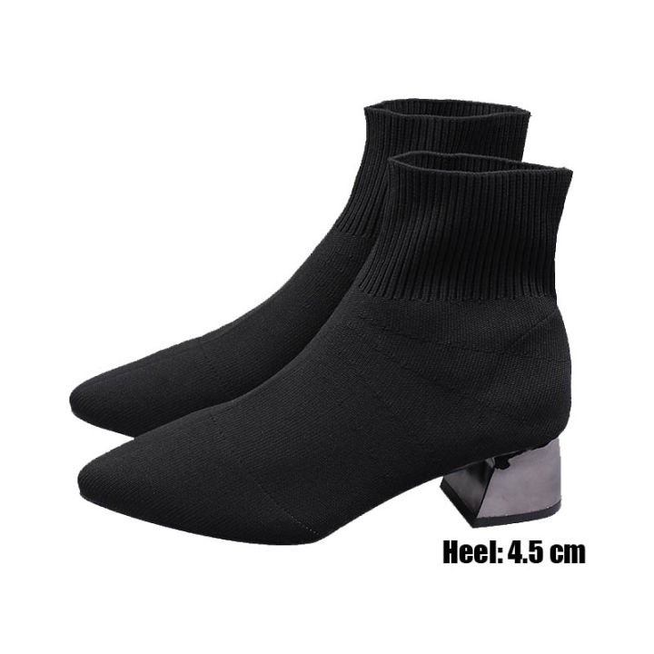 eoeodoit-women-sock-boots-knit-fabric-med-heel-pointed-toe-pumps-boot-short-ankle-length-female-fashion-stretch-bottine