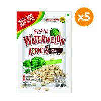 เมล็ดแตงโมอบเกลือ 25 กรัม (5 ซอง/แพ็ค) Roasted Watermelon Kernels with salt 25 g. (5 pieces/pack)