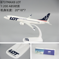 1:200 Scale B737MAX8 LOT POLISH Airlines พลาสติก ABS เครื่องบินของเล่นเครื่องบินเครื่องบินรุ่นของเล่นประกอบเรซิ่นสำหรับคอลเลกชัน