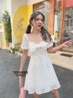 GANNIESHOP(428)พร้อมส่งS-4XL Dress เดรส เดรสสีขาว ชุดสีขาว เดรสสั้น มินิเดรส เดรสออกงาน เดรสผู้หญิง เดรสแฟชั่น เดรสสาวอวบ เดรสสไตล์เกาหลี