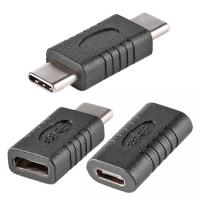 【Booming】 ClickDeals 3ชิ้น Mini Type-C USB-C อะแดปเตอร์ส่วนขยายเชื่อมต่อตัวผู้/ตัวเมียถึงตัวผู้/คอนเนคเตอร์ตัวเมียปลั๊กการเชื่อมต่อปลั๊กได้ถึง10Gbps