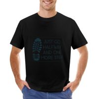 Just Go Halfway And One More Step - Navy T-Shirt T-Shirt Short Plain White T Shirts Men