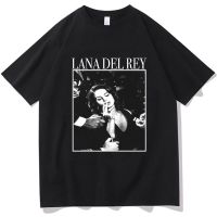 Singer Lana Del Rey Smoking Tshirt Men Casual Cotton Fashion T Shirts Hip Hop Gothic Vintage Oversized T-Shirt Streetwear S-4XL-5XL-6XL